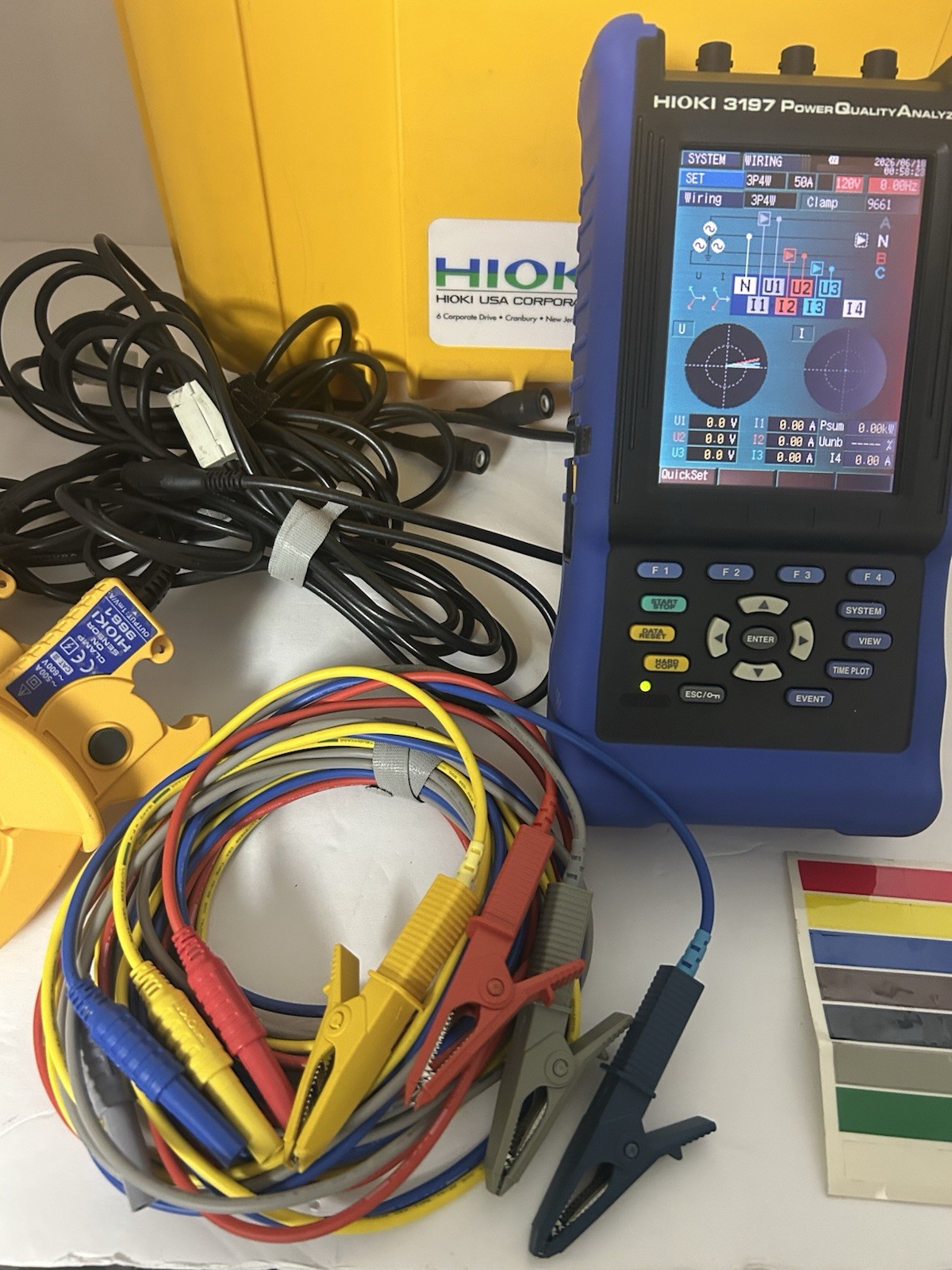Hioki 3197 Three Phase HandHeld Power Quality Analyzer Meter