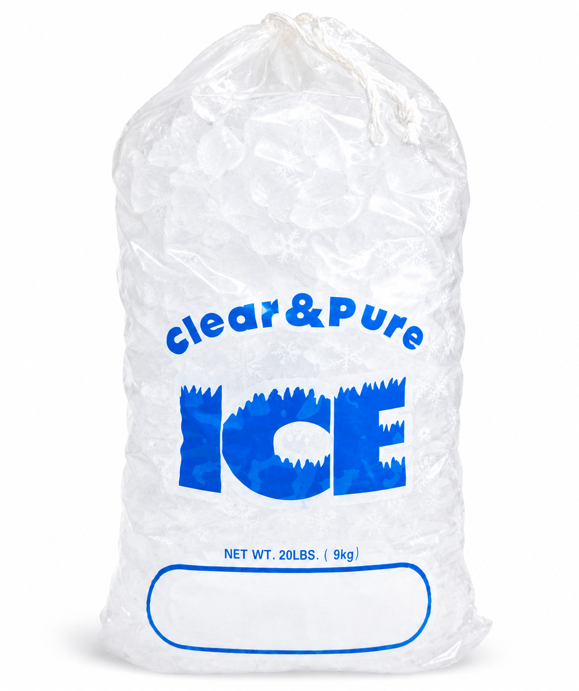 50 PACK ICE BAGS 20 LB, HEAVY-DUTY ICE BAGS WITH DRAWSTRING, PORTABLE ICE CUBE