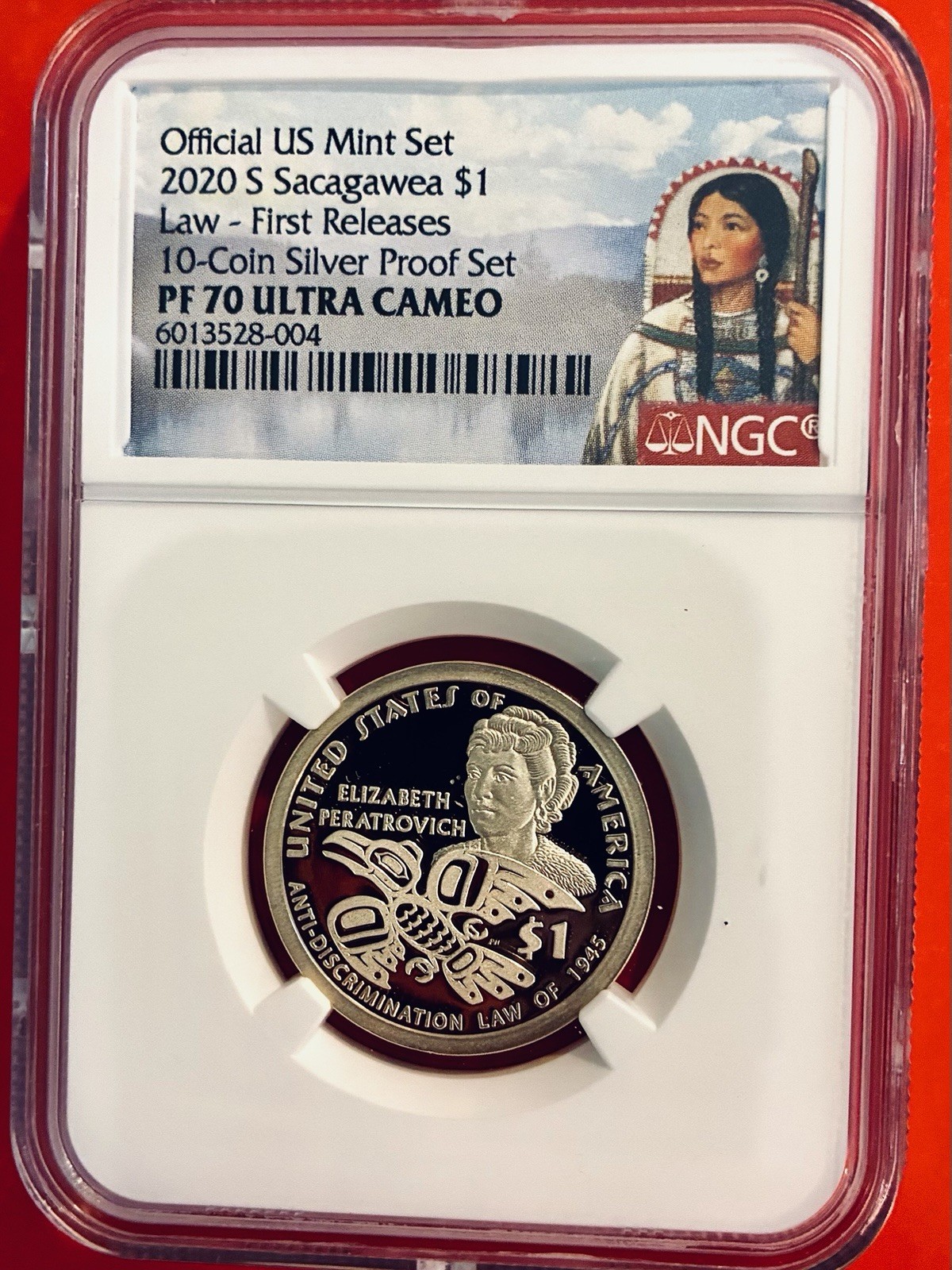 2020-S Native American Sacagawea Dollar NGC PF-70 UC FR -Anti-Discrimination Law