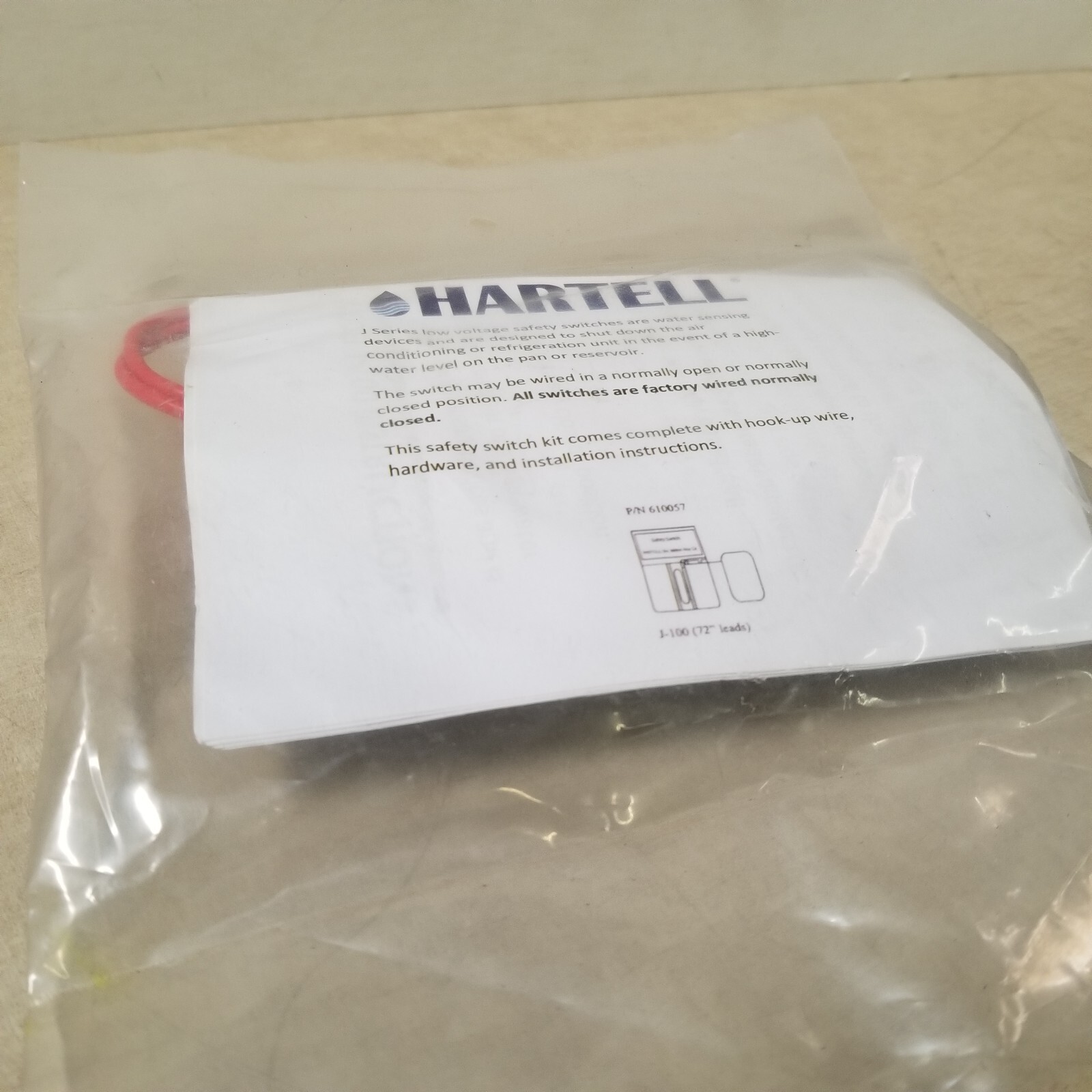 Hartell B17-303 Safety Float Switch Low Voltage J-100
