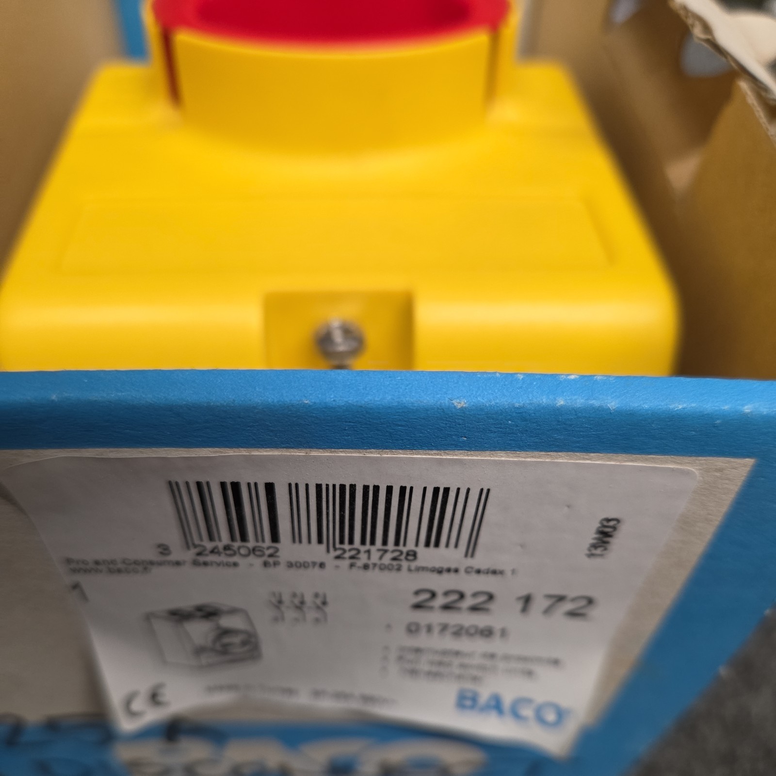 NEW: BACO 222 172 Disconnect Switch 3 Pole 25 Amp