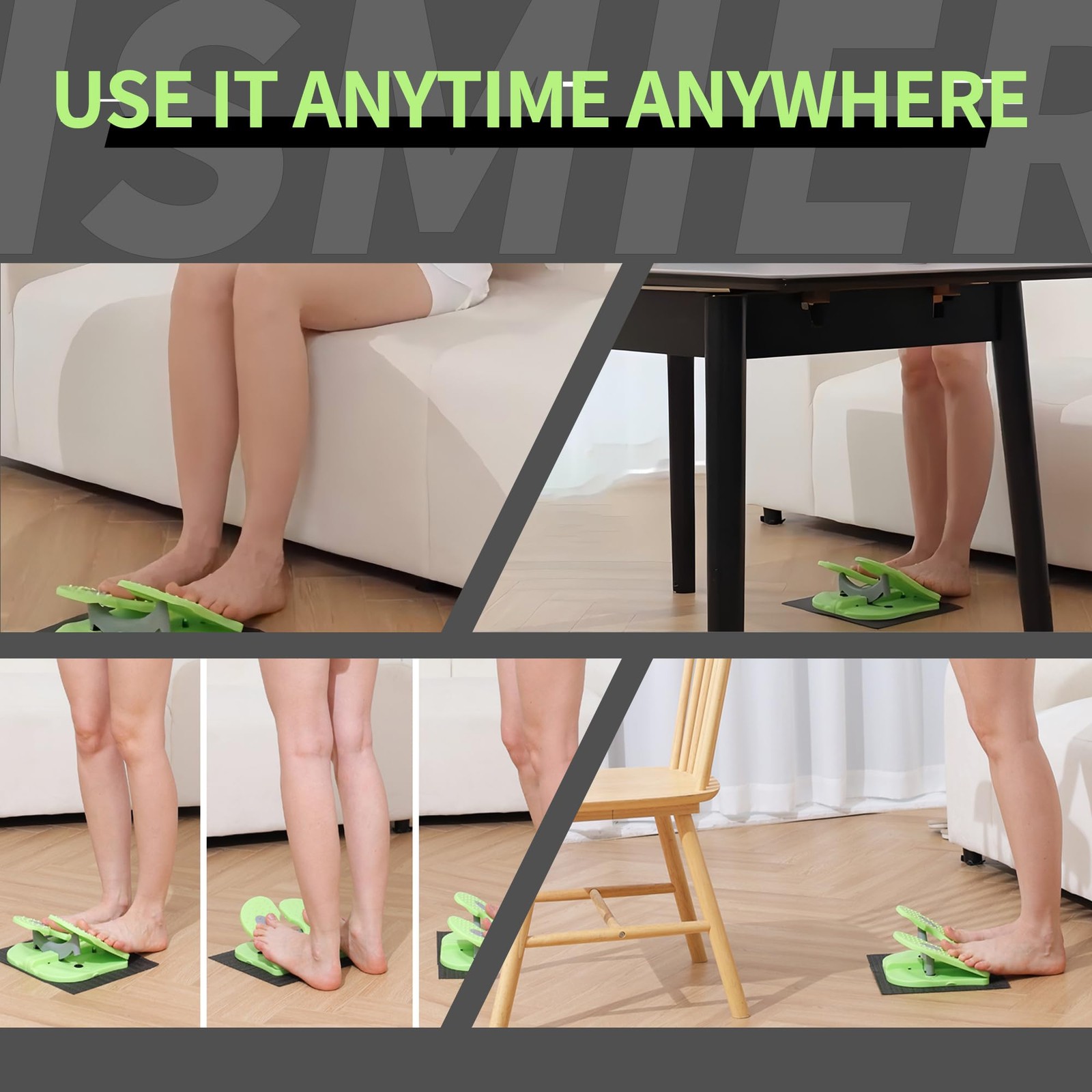 Foldable Leg Exerciser: Portable Foot Pedal Exerciser for Seniors Under Desk ...