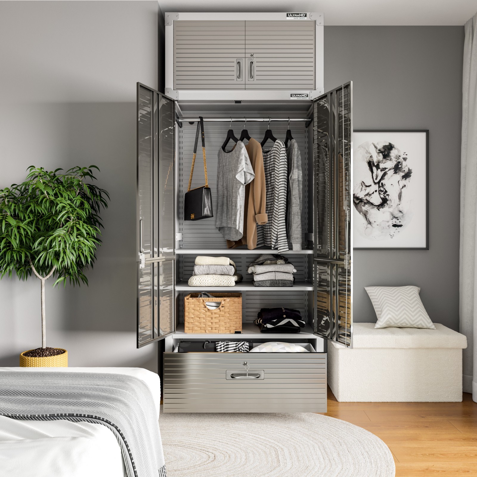 Seville Classics UltraHD® Storage Cabinet with Bottom Drawer