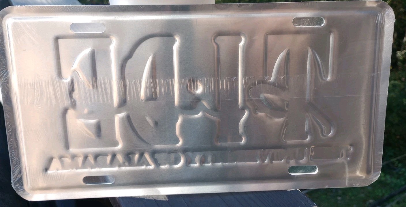 VINTAGE NOS STILL SEALED ALABAMA CRIMSOM TIDE PRIDE METAL BOOSTER LICENSE PLATE