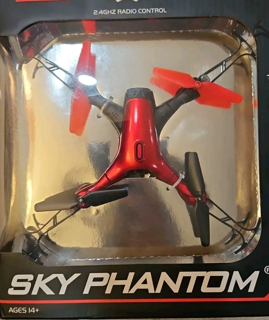 SKY PHANTOM FPV 4 CH REMOTE CONTROL DRONE (RED / AGES 14+)NIB