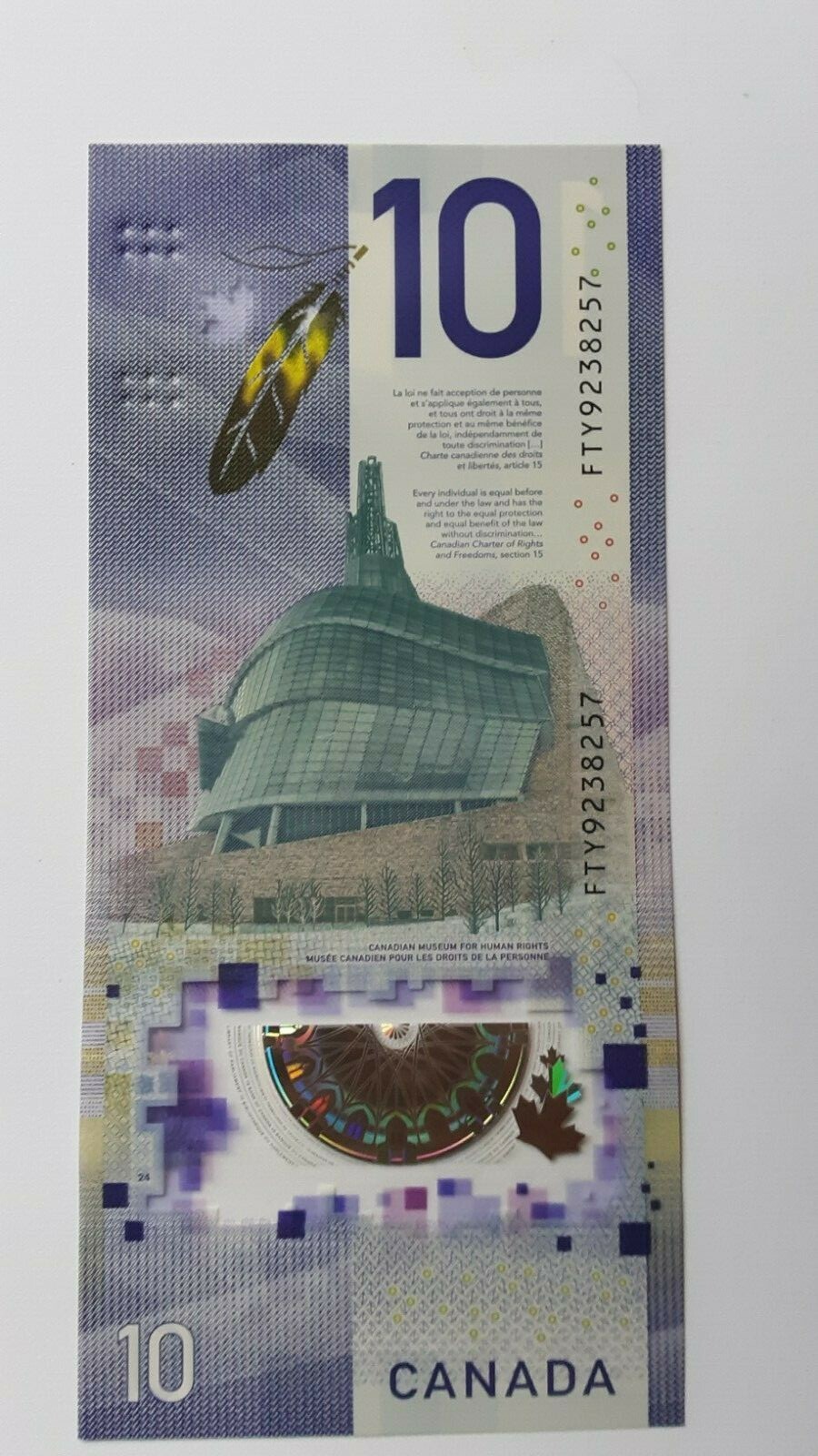 NEW Canada $10 Dollars Vertical Banknote - Viola Desmond---Uncirculated