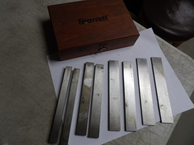 STARRETT # 384   4- Pair  Steel Parallel Set in Wood Case   used  Free  S&H