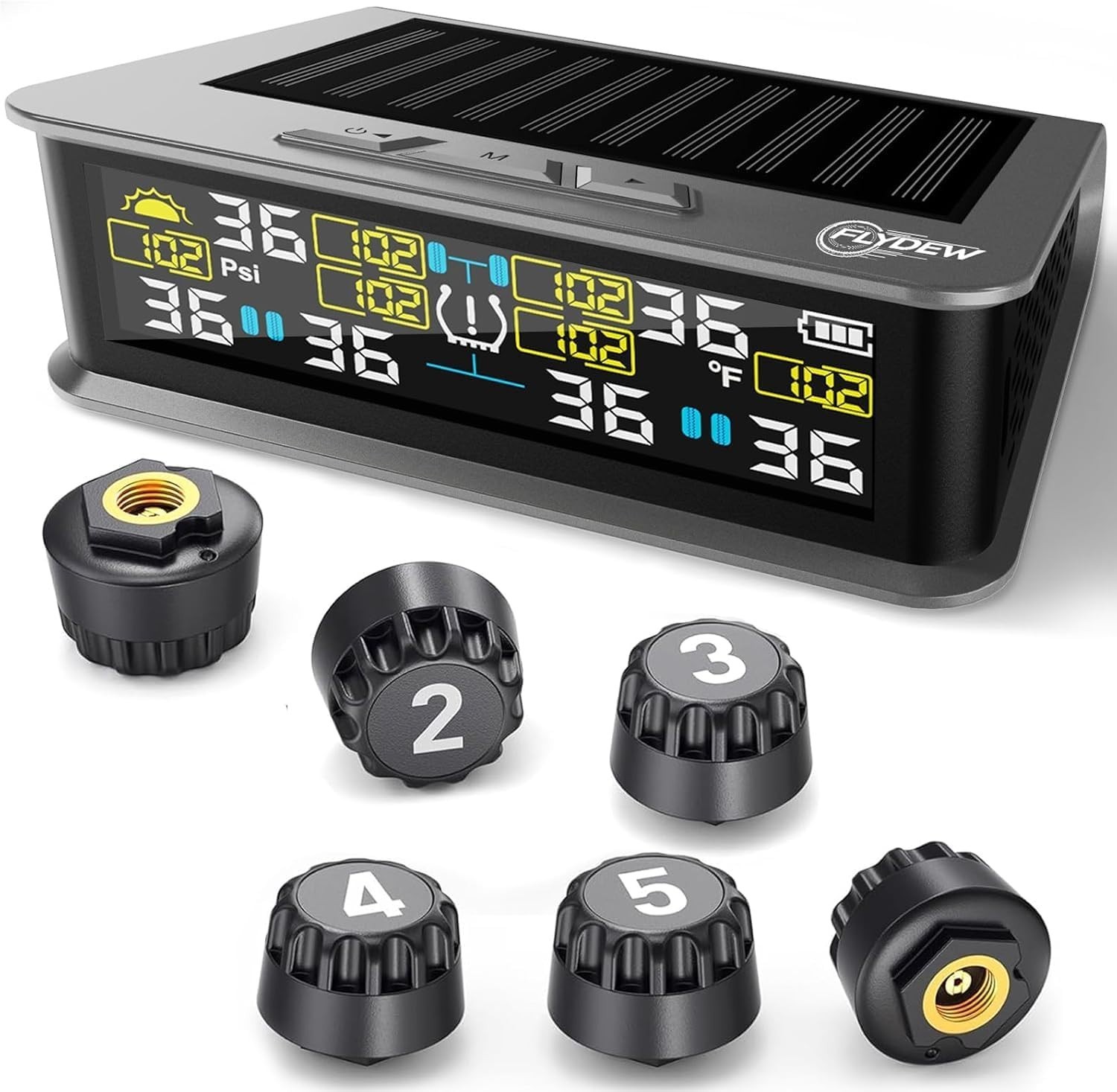 RV Tire Pressure Monitoring System -TPMS Tire Pressure Monitor with 6 Sensors...