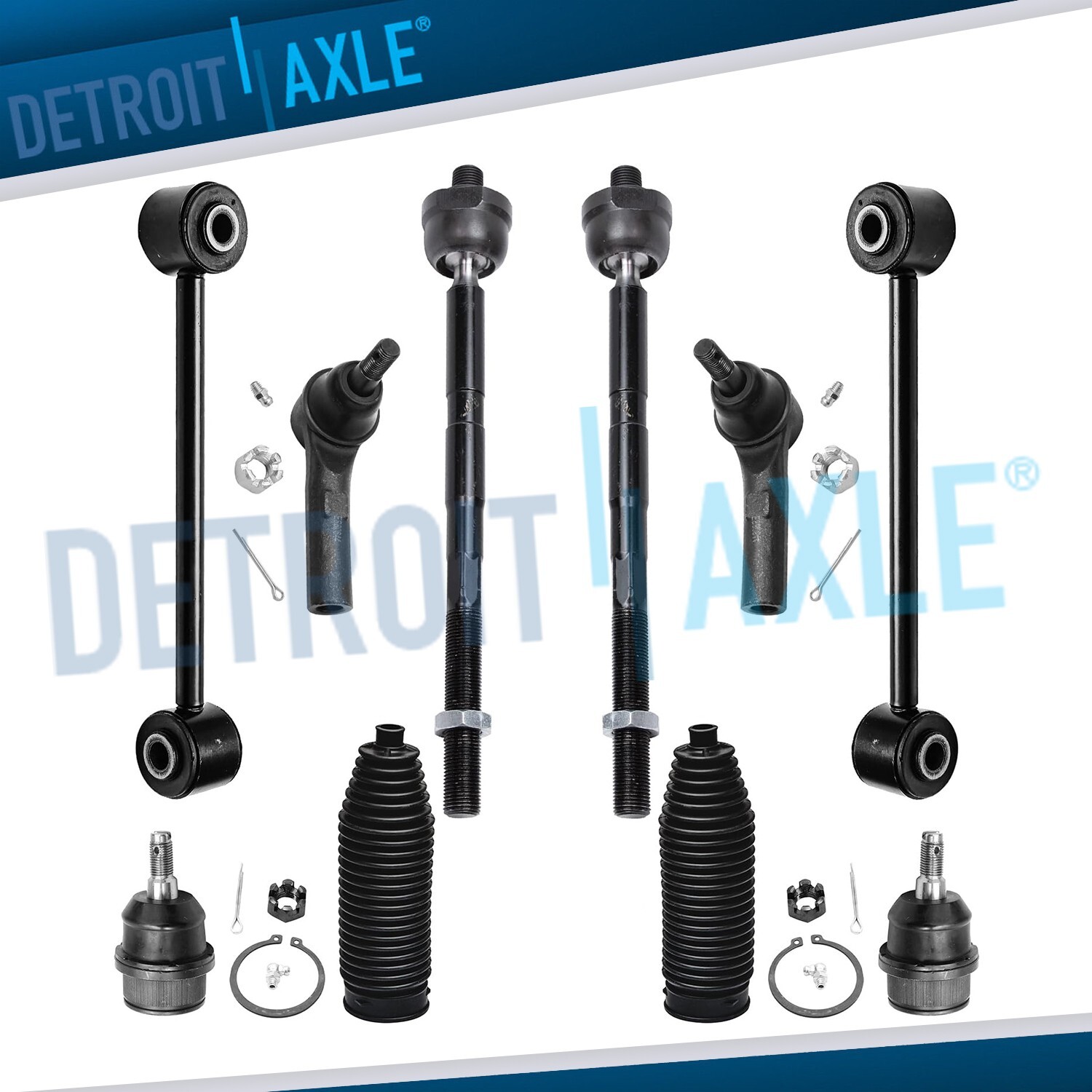 10pc Complete Front Suspension Kit for 2005-2010 Jeep Commander Grand Cherokee