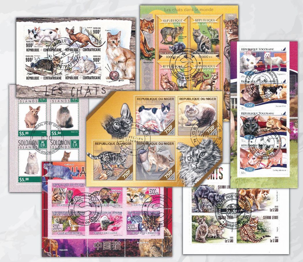 10 diff. topical stamp packets w/ 70 sheets cat. listed (cto) Lot #4