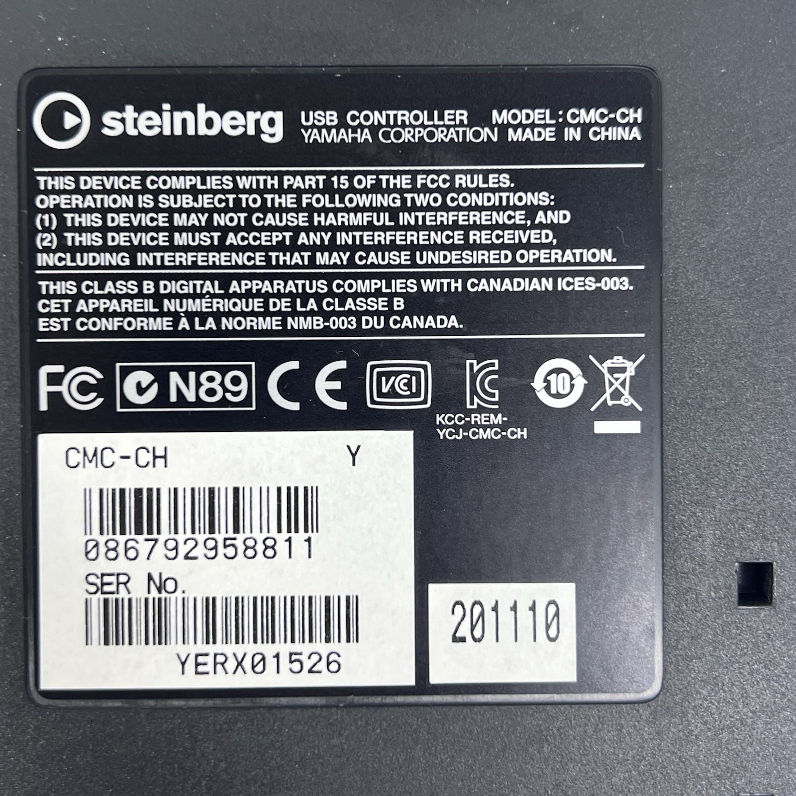 Steinberg MCM-CH DAW Channel Controller With USB Cable Tested Working For Cubase