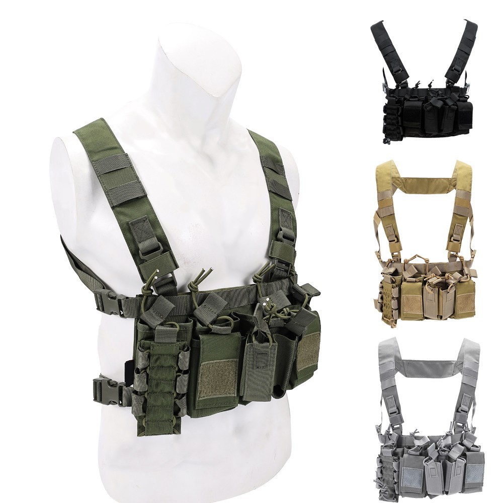 Tactical Combat Chest Rig Adjustable  Accessories / Magazine Pouches Carrier