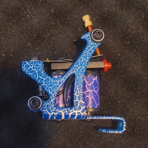 Blue/Purple 2-Coil Adjustable Coil Tattoo Machine Alloy Frame w/ Coils