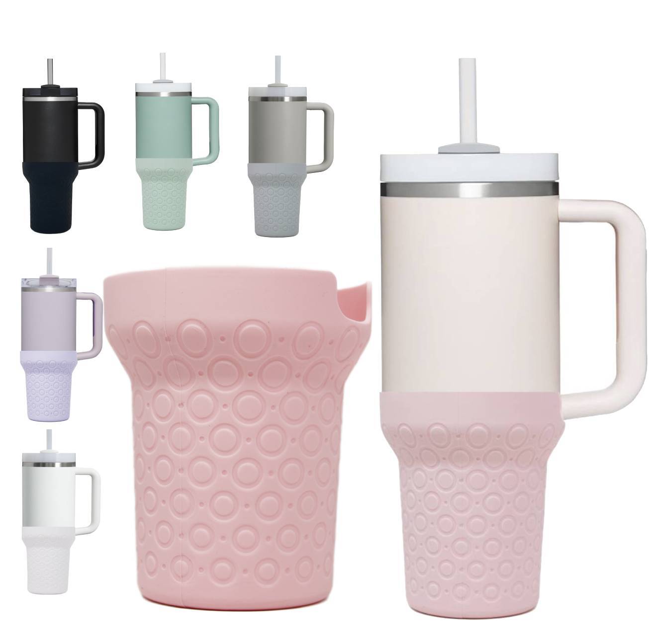 Silicone Boot for Stanley Tumbler 40 oz & HydroFlask Travel Tumblers 40oz Sleeve