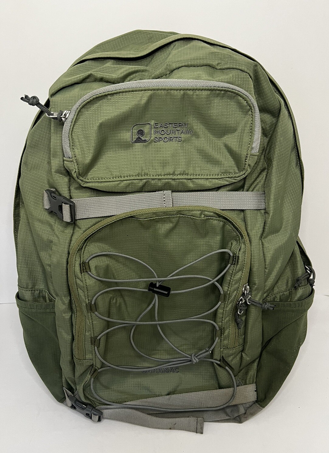 Vintage Eastern Mountain Sports EMS Saranac Hiking Daily 19” Backpack Green EUC