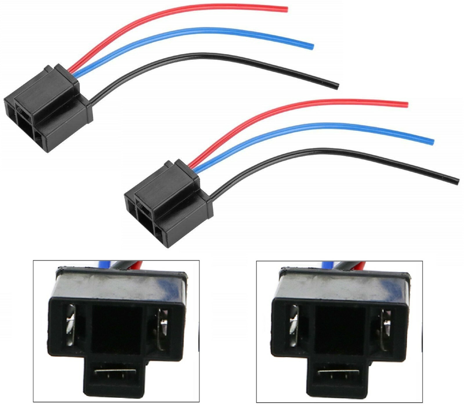 Wire Pigtail Female P S H6054 Two Harness Headlight Bulb Socket Replacement Lamp