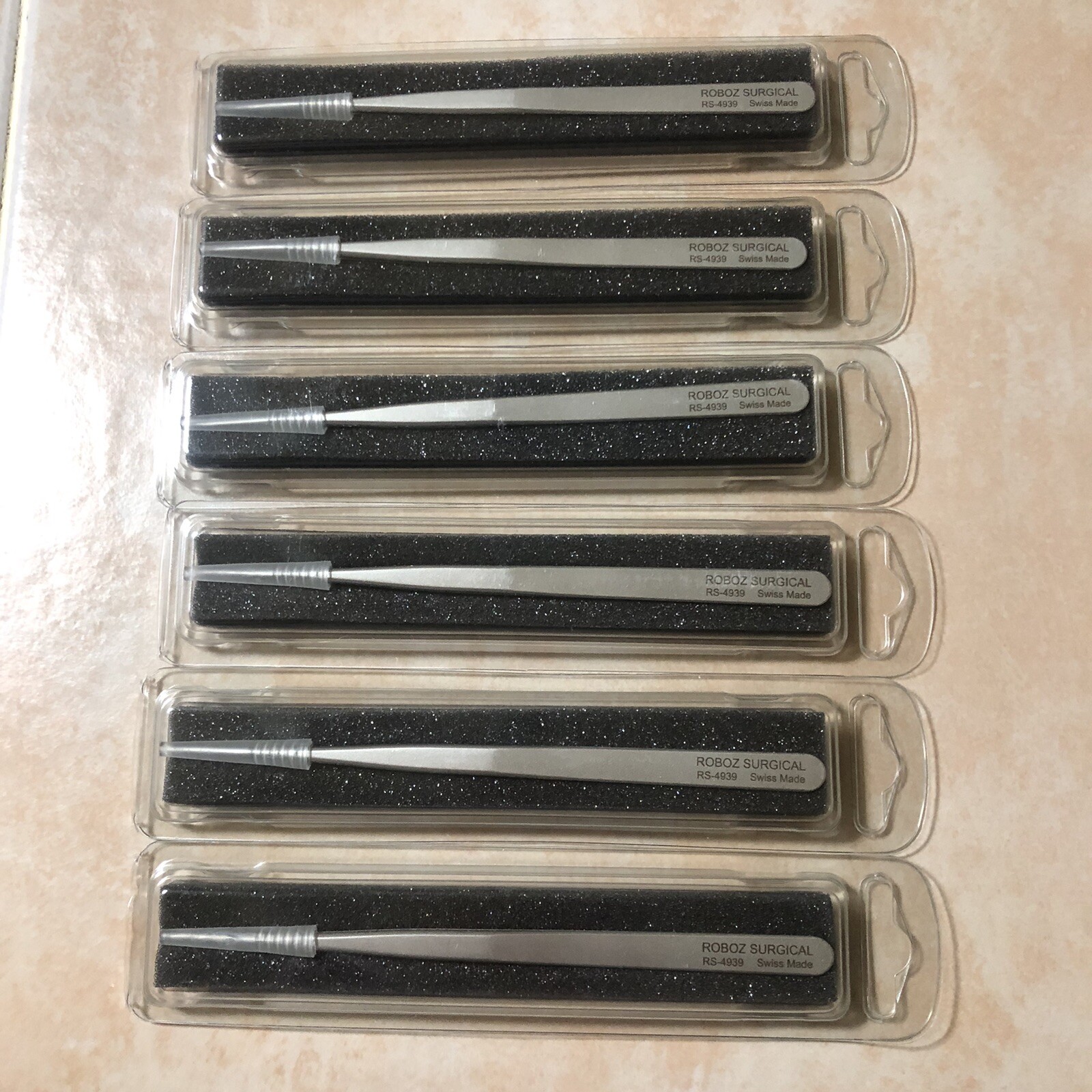 LOT OF 6 ROBOZ RS4939/ PATTERN#SS-MICRO DISSECTING TWEEZERS/INOX/BRAND NEW