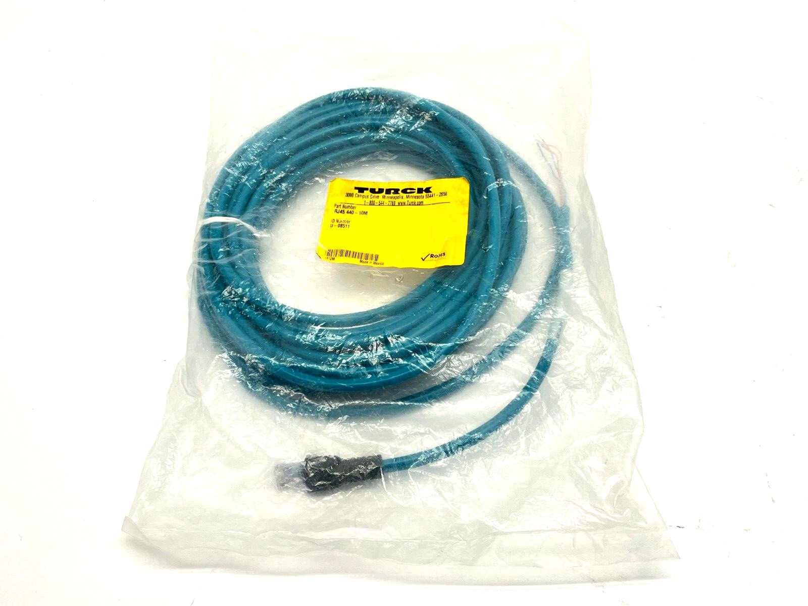 Turck RJ45 440-10M Ethernet Cordset RJ45 10m Length U-08511