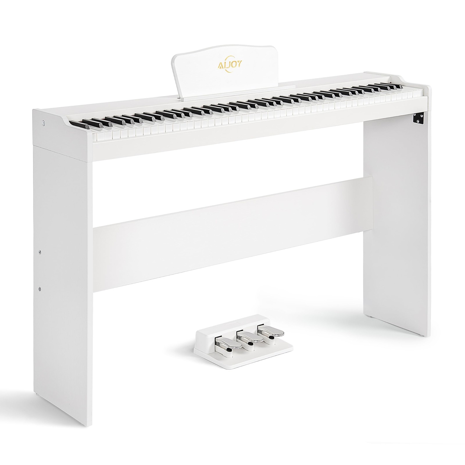 AiJoy 88-Key Digital Piano, Semi-Weighted Keyboard for 88 Keys, white