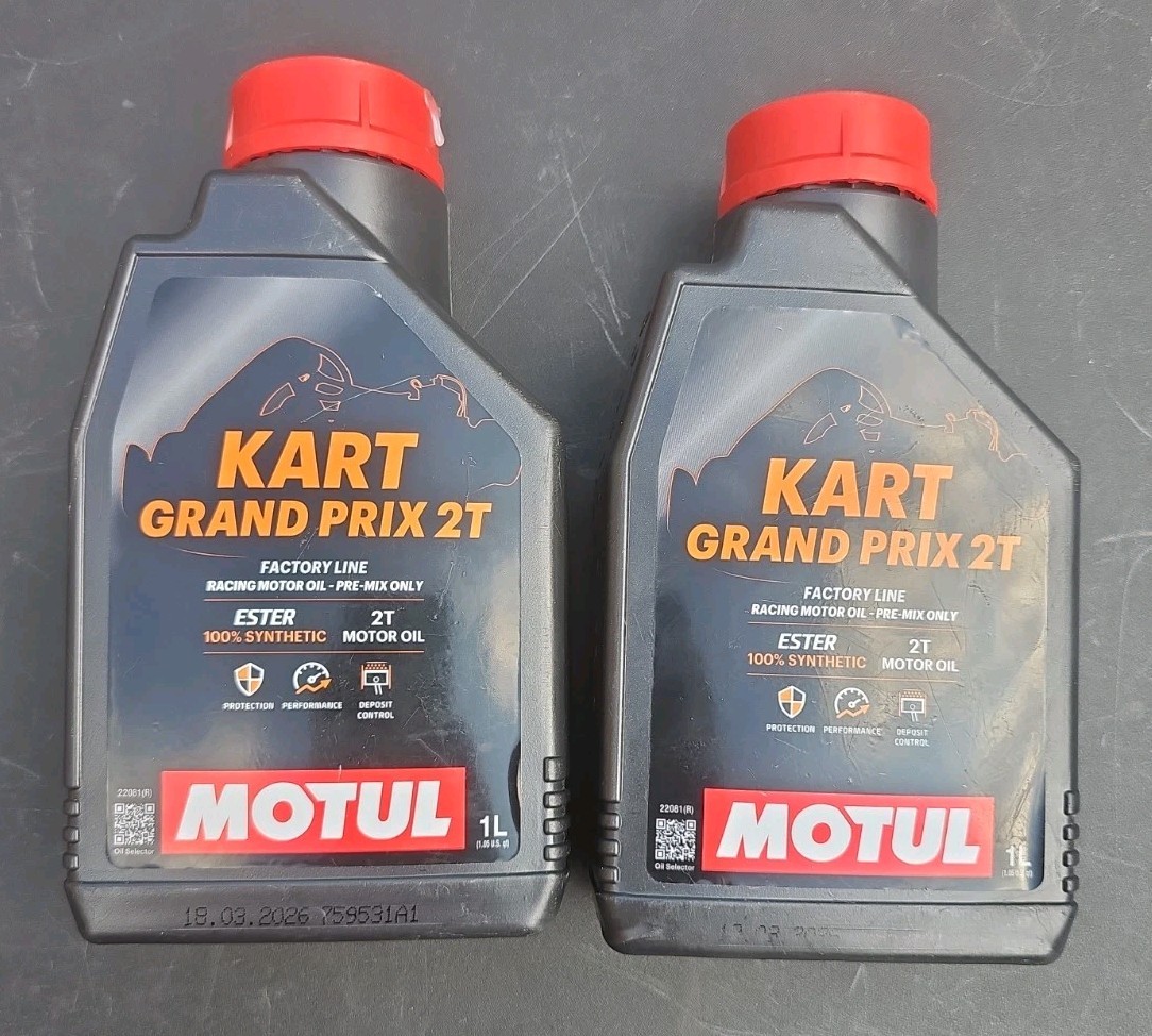 2 Motul 105884 Kart Grand Prix 2T Synthetic Ester Racing Oil 1 Liter Bottles