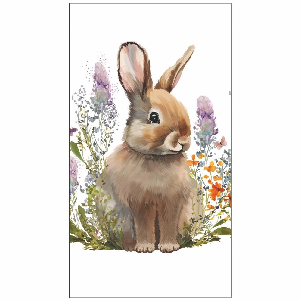 Paperproducts Design Belle Bunny Guest Towel, Pack of 15, 5 x 8-Inch, Paper