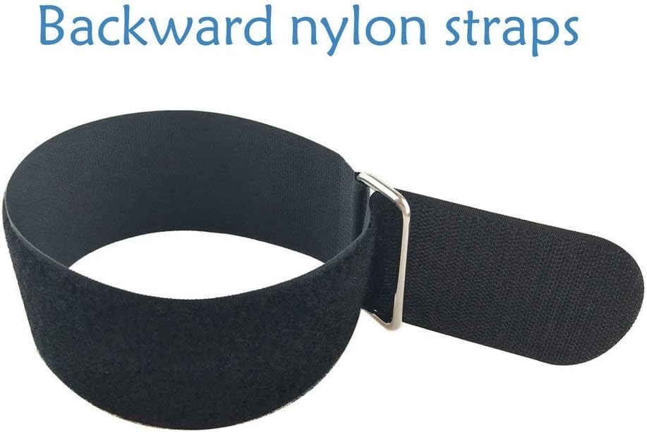 18" x 2" Reusable Nylon Hook and Loop Straps - 6 Count for Ultimate Organization