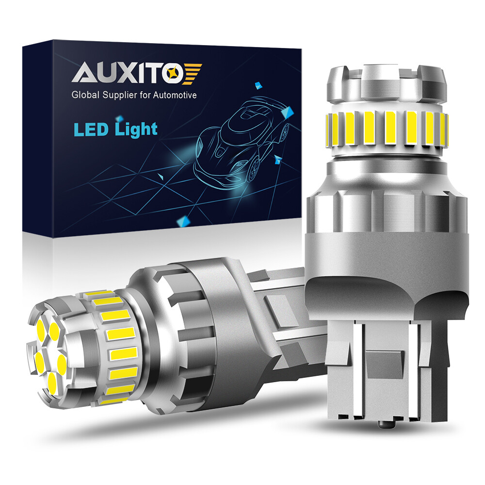 AUXITO LED Front Rear Turn Signal Light Blinker Bulbs 7441 White 7440 Error Free