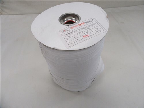 PASKAL CHN568DS DYED COIL # 5 ZIPPER CHAIN WHITE 600' FEET X 1 3/8"