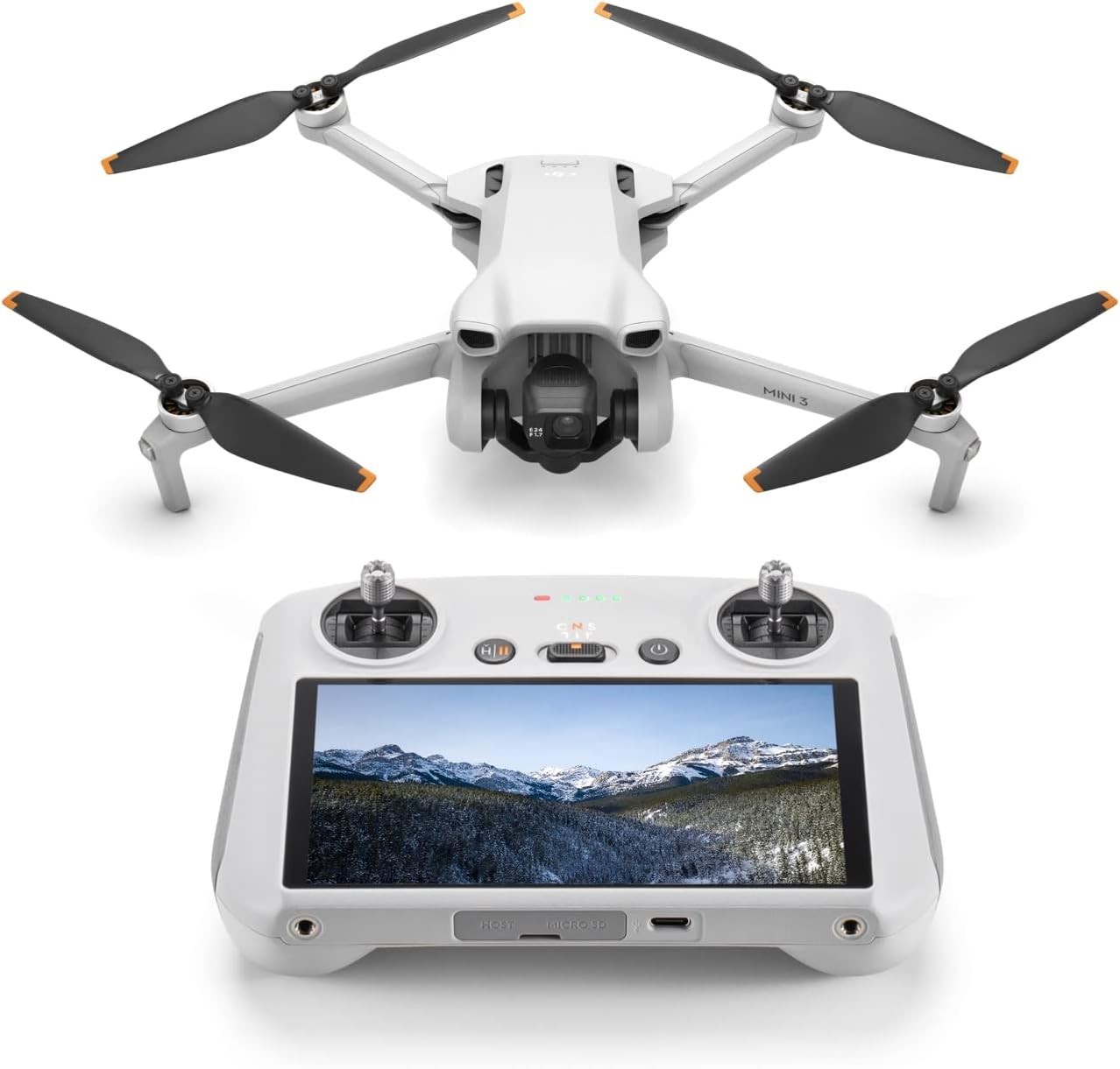 DJI Mini 3 Drone with DJI RC 4K HDR Camera 38-Min Flight Gray New Sealed