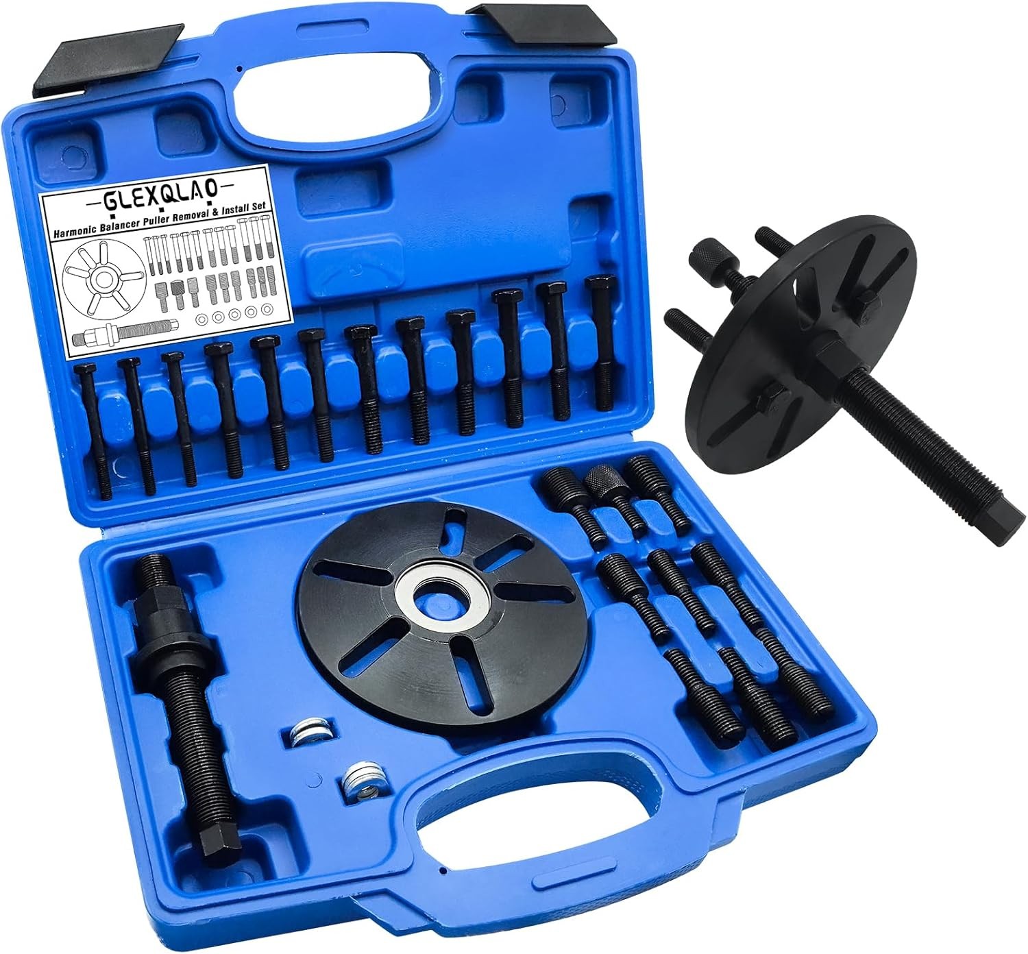 Harmonic Balancer Puller Installer Set, Crankshaft Pulley Disc Removal Tool Kit