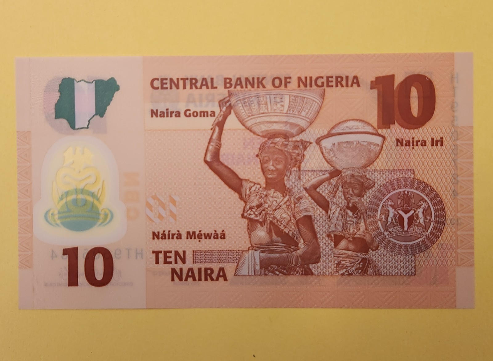 Nigeria banknote,  10 Naira,  2024  SN°- HT9505784