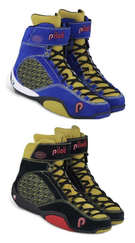 New Men's Piloti LMP Hi-Cut Driving Suede Leather Boots Shoes Size 7-15 FIA SFI