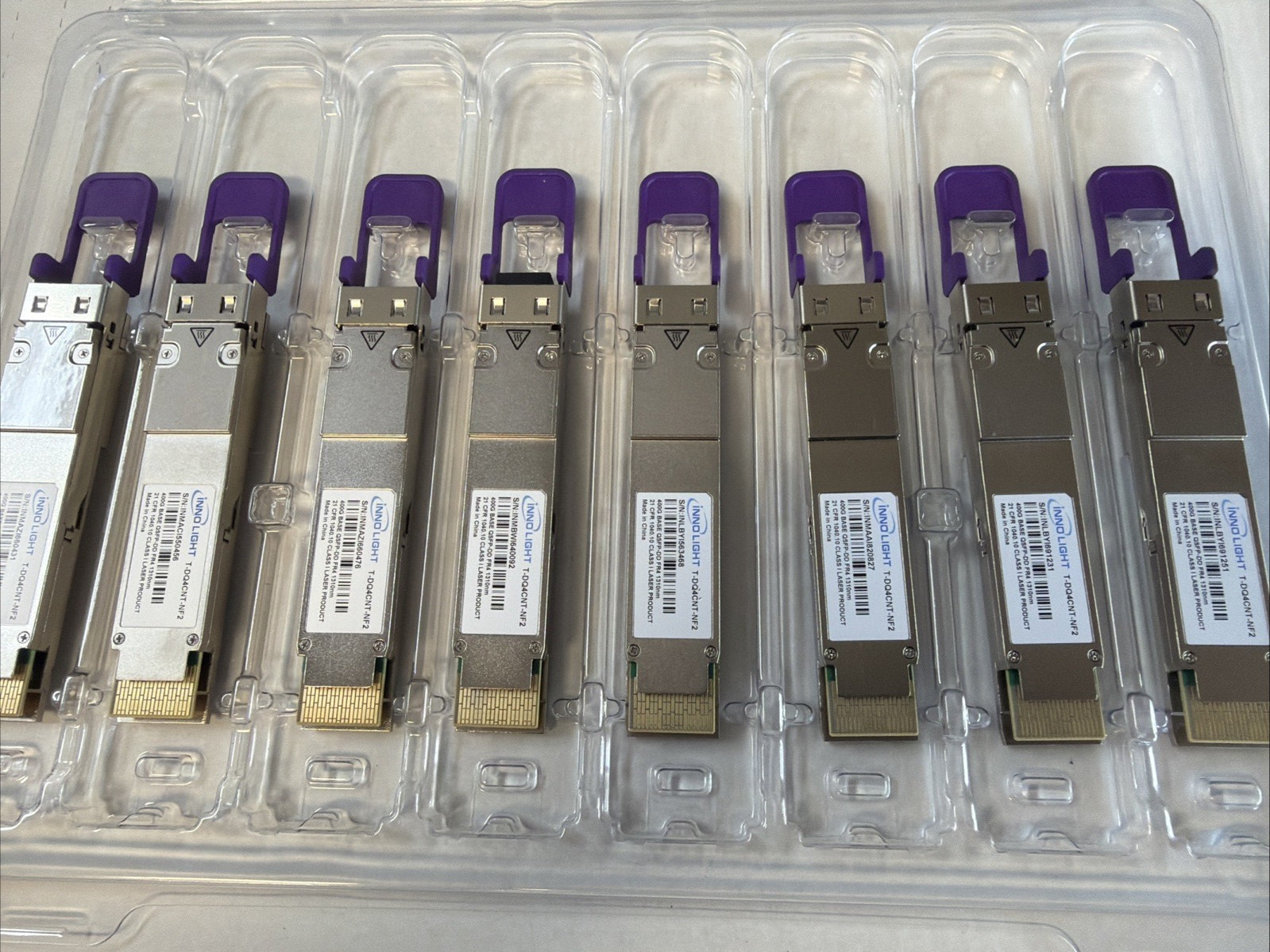 Innolight T-DQ4CNT-NF2 400G Base QSFP-DD FR4 LC 1310nm Trancievers Clean Tested