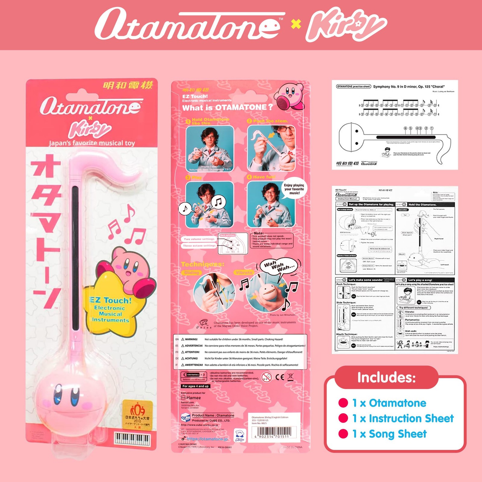 cube 1320 Otamatone Series Kirby Version
