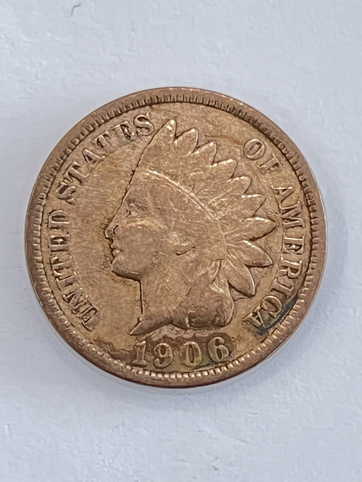 1906 Indian Head Cent – Fine Condition – Full Date – Nice Brown Coin