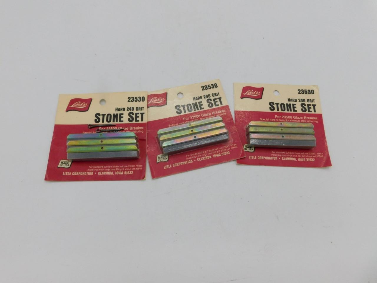 3 Packs Lisle Hard 240 Grit Stone Set 23530 23500 Glaze Breaker NEW Free Ship