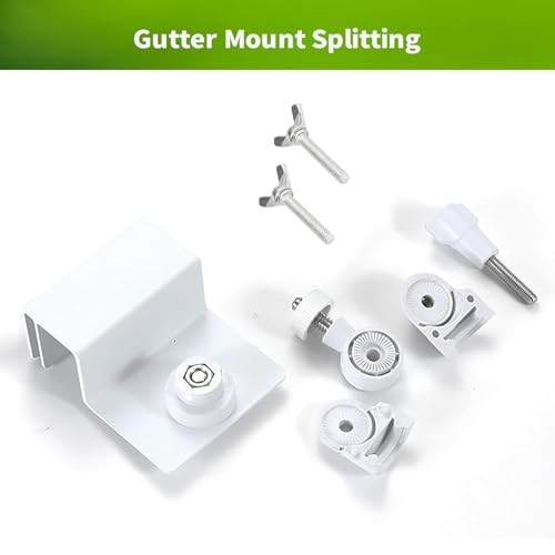Universal Solar Panel Gutter Mount Compatible with Ring, Arlo, Eufy, White