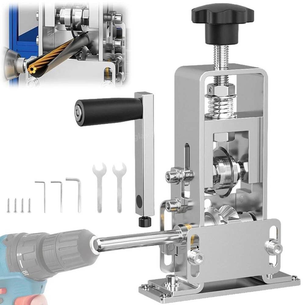 Manual Wire Stripper Machine Stripping 1mm -25mm Hand or Drill Powered US