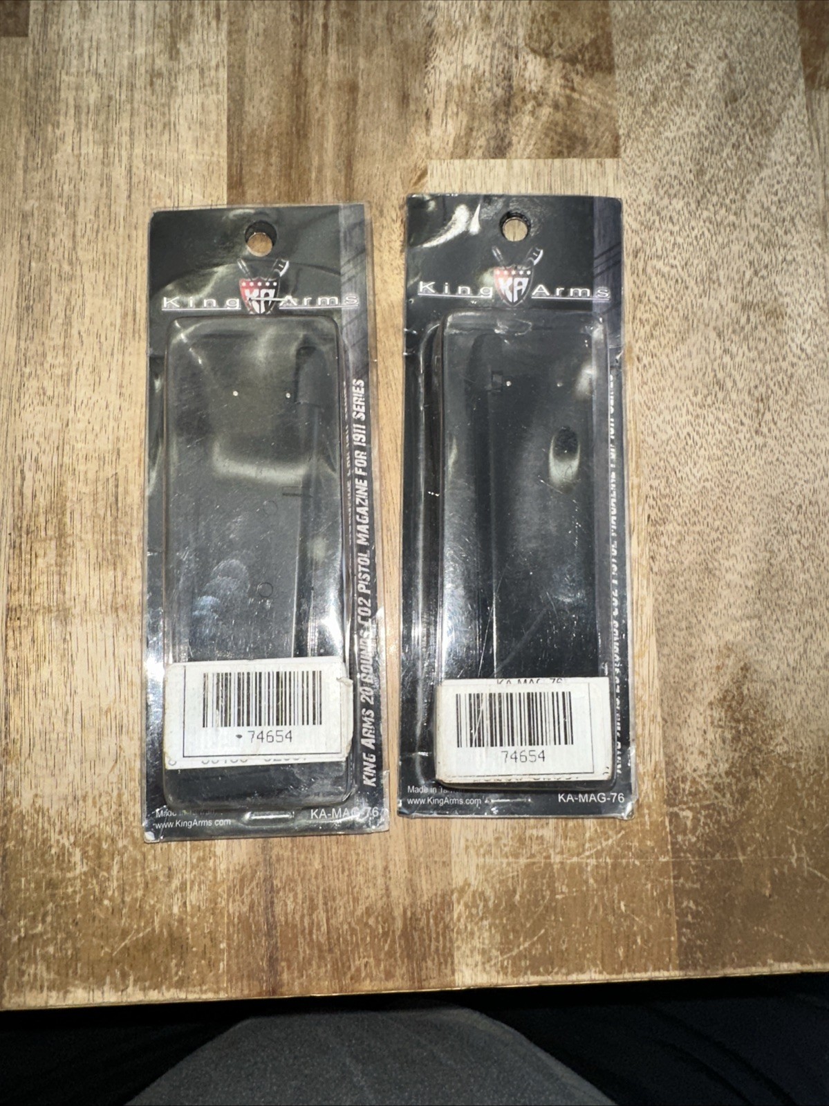 2 King Arms Air Soft CO2 Pistol 1911 Magazine NIB KA-MAG-76 KJ Works Blow Back