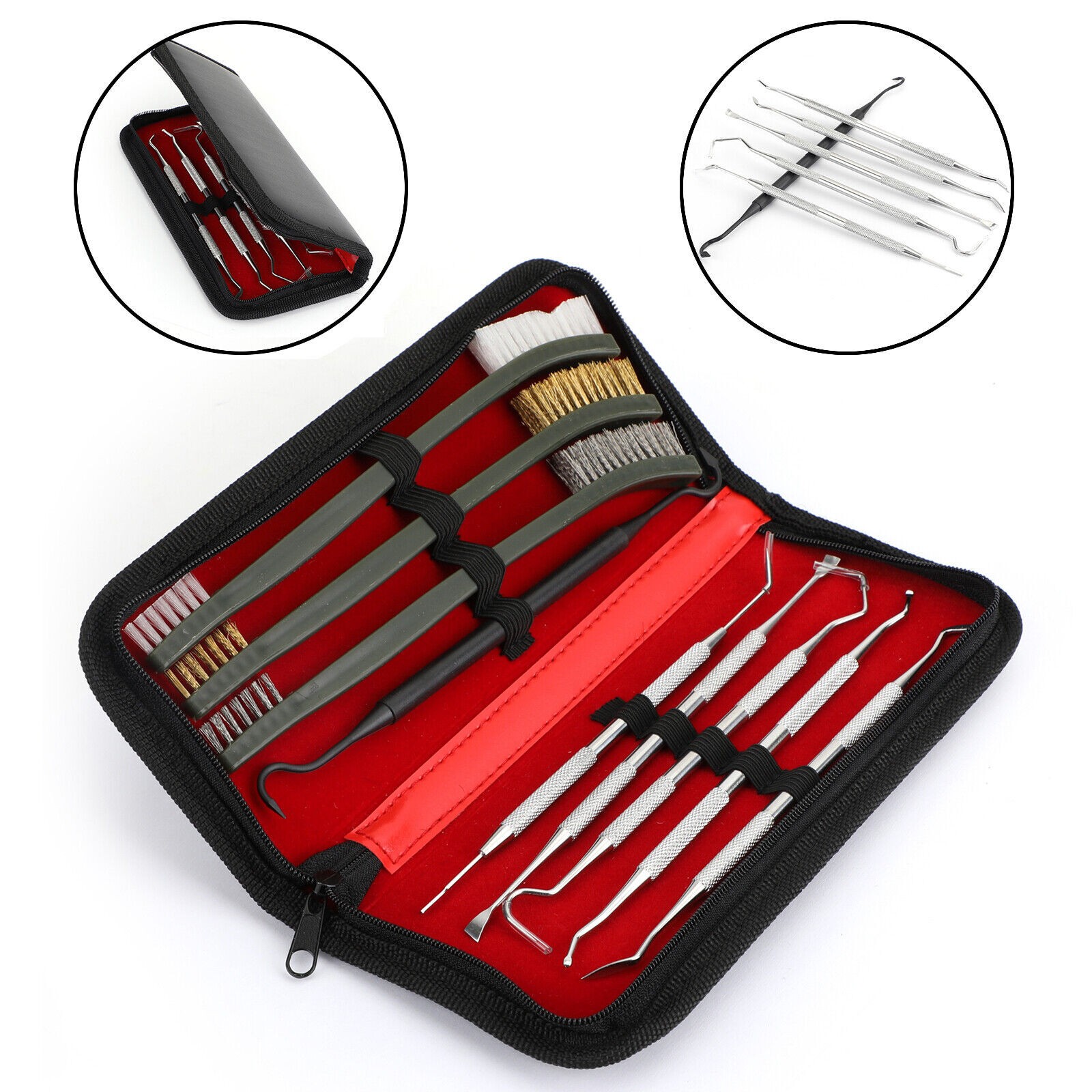 9X Gun Cleaning Kit For Rifle Pistol Handgun Shotgun Cleaning Set Gun Brush E4