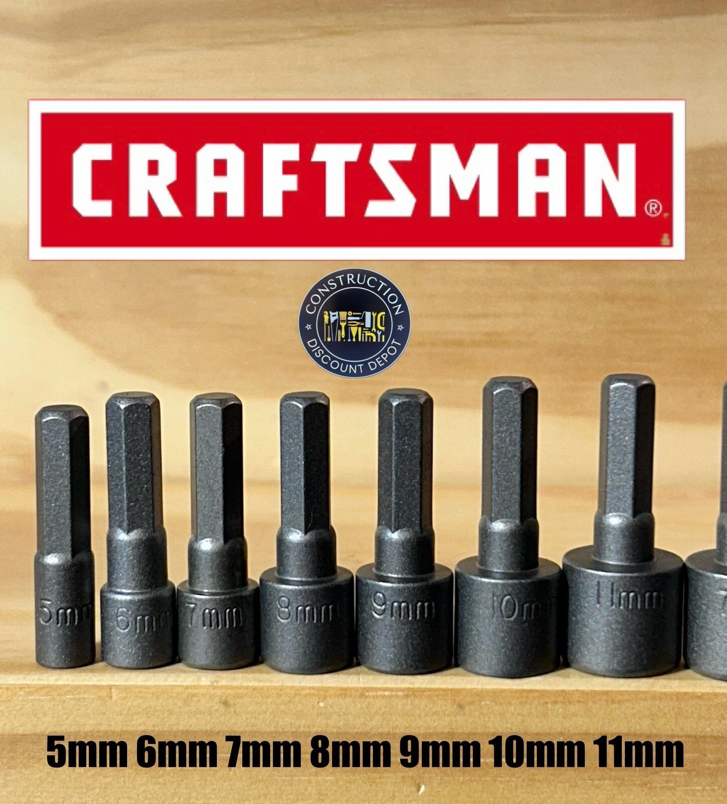 16 Piece Craftsman SAE/Metric Nut Driver Set For Spinner Handle