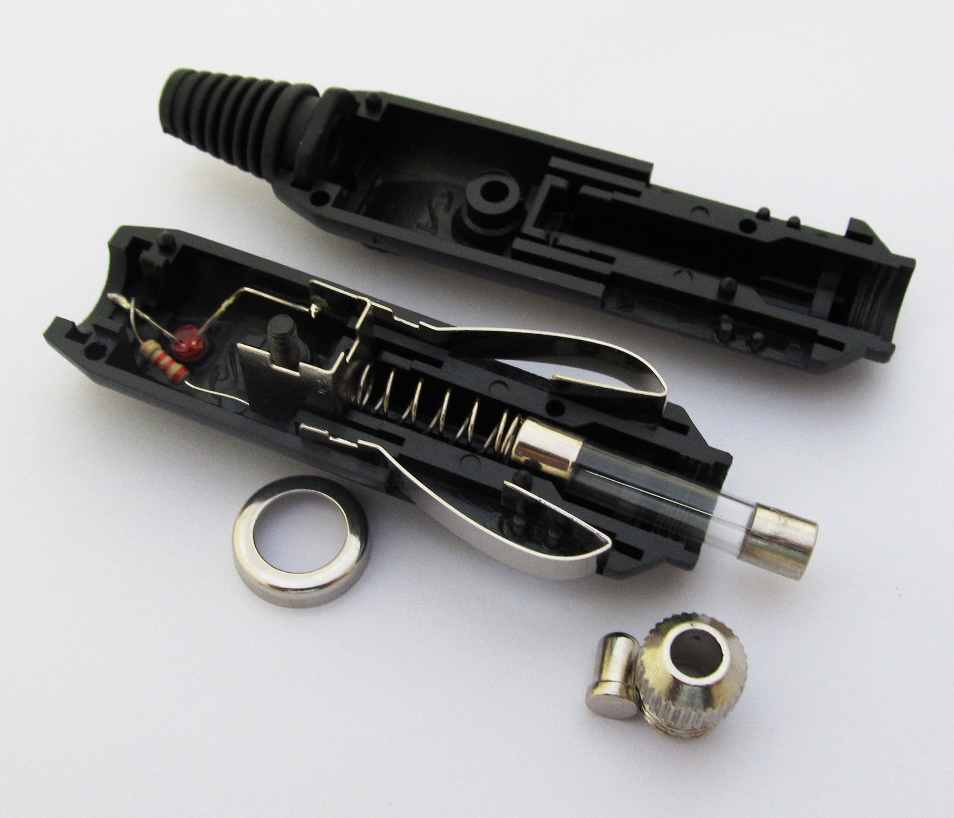 4pcs Car Power Cigarette Male with Fuse & Led Indicator Charger DIY Connector