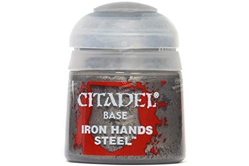 Games WorkShop Citidel Base Acrylic Paint: Iron Hands Steel (12ml) 21-46
