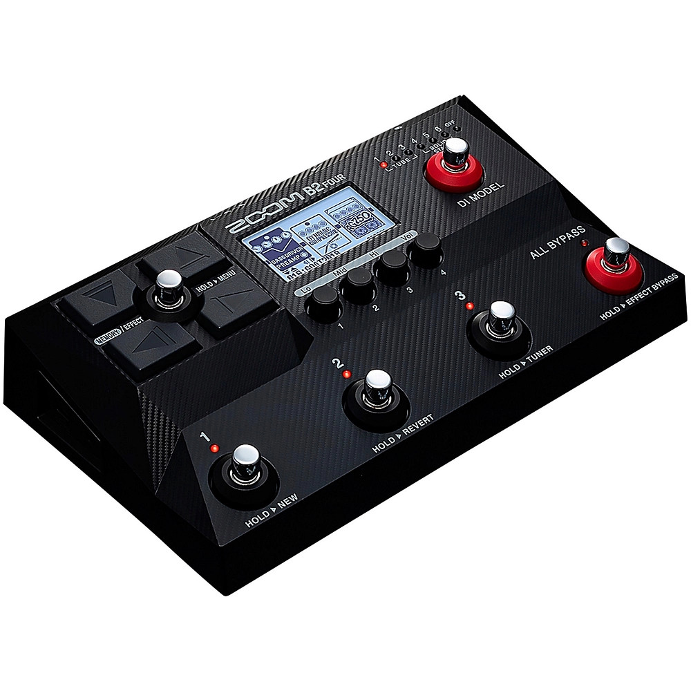 Zoom B2 Four MultiEffects Processor for Bass Black