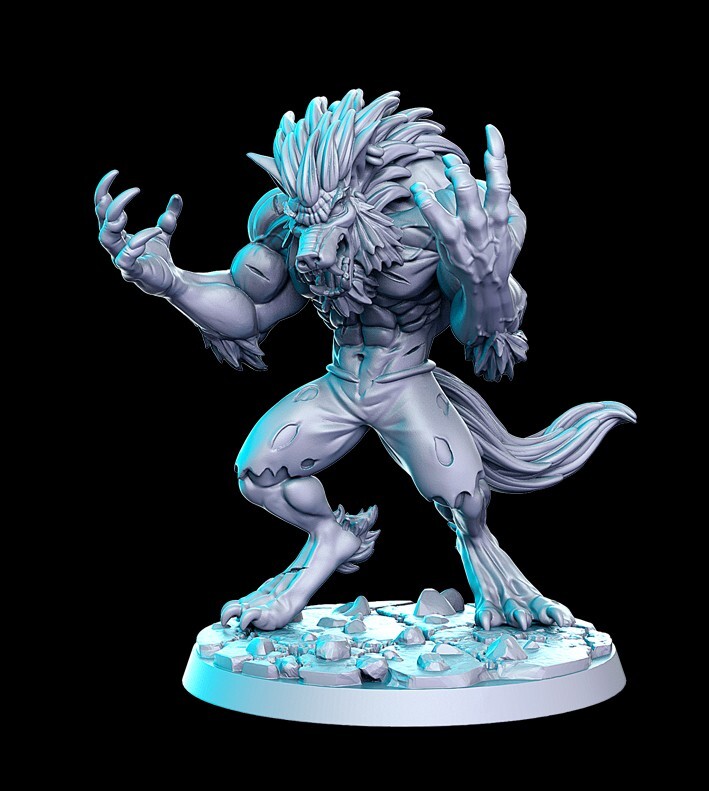 Dungeons and Dragons - Playable Character - Male Lycan Brule - Werewolf, Fighter