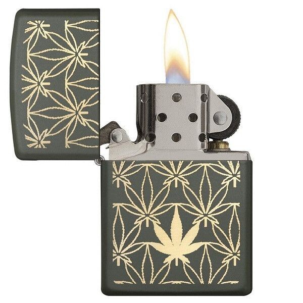 Zippo green Matte Pattern Pocket Lighter 29589