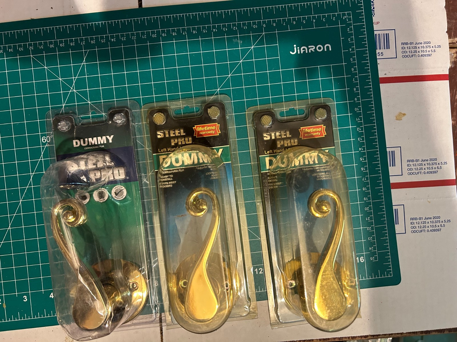 NOS 3-pack lot Steel Pro Right & LEFT Hand Dummy Lever 209919 Polished Brass
