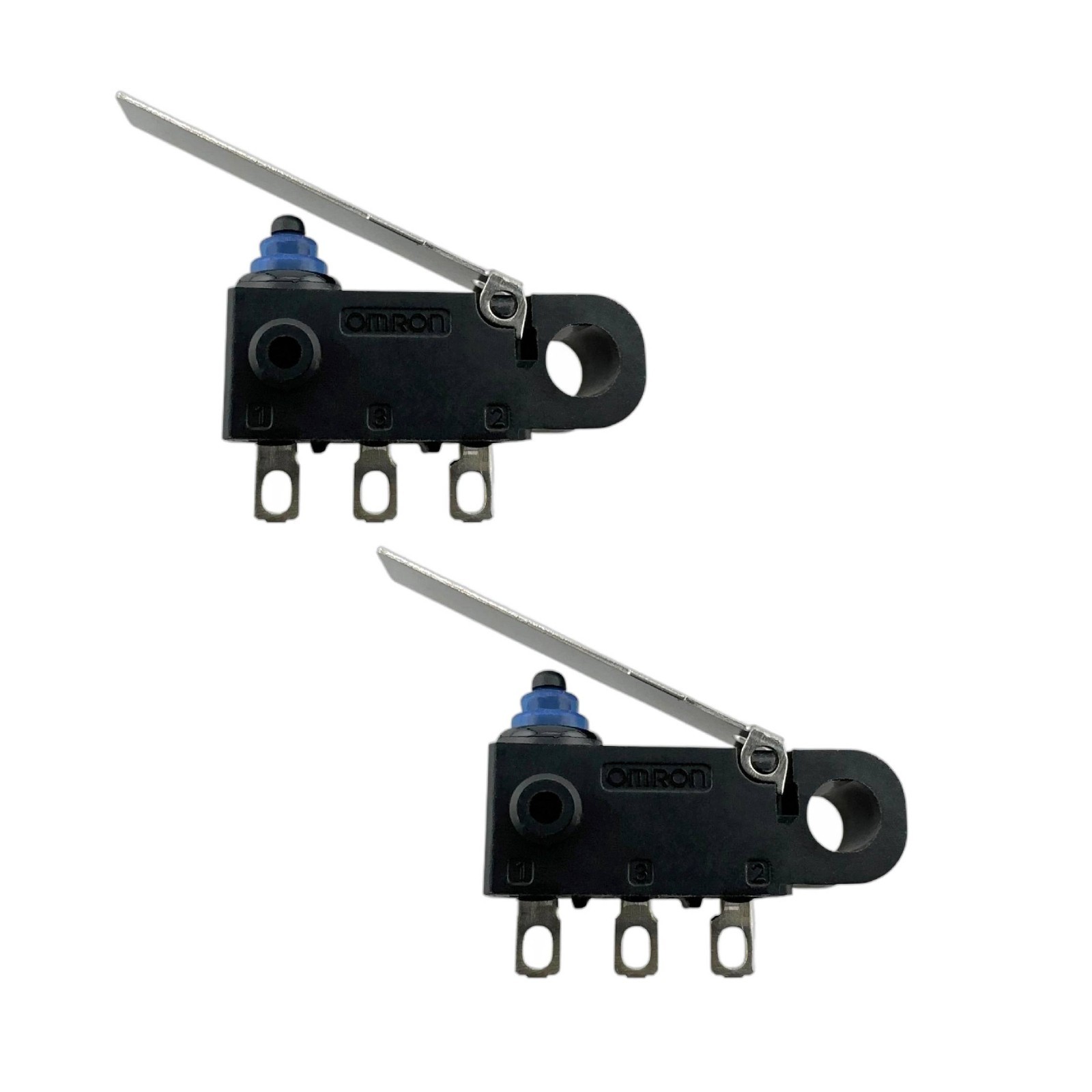2x Omron D2HW-C221H Lever Micro Switch 3-Pins Snap Action SPDT 0.1A/125VAC