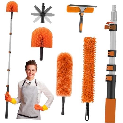 High Ceiling Duster Kits with 3-12FT Adjustable Pole - Includes Extra Long