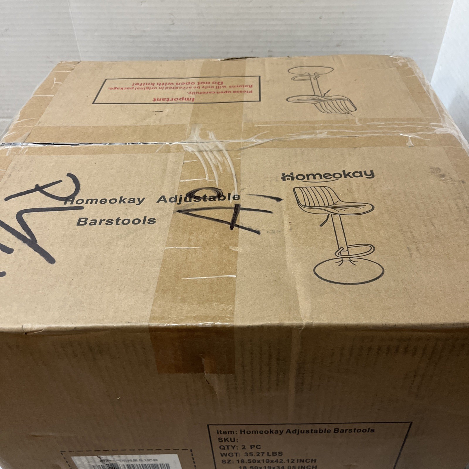 Homeokay Adjustable  Barstools Qty 2